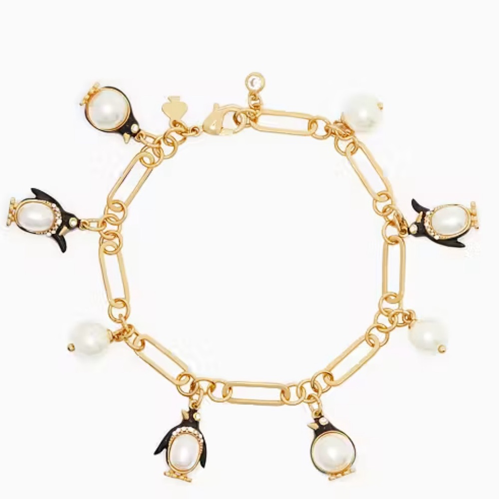 $129 Kate Spade Arctic Friends Penguin Charm Bracelet